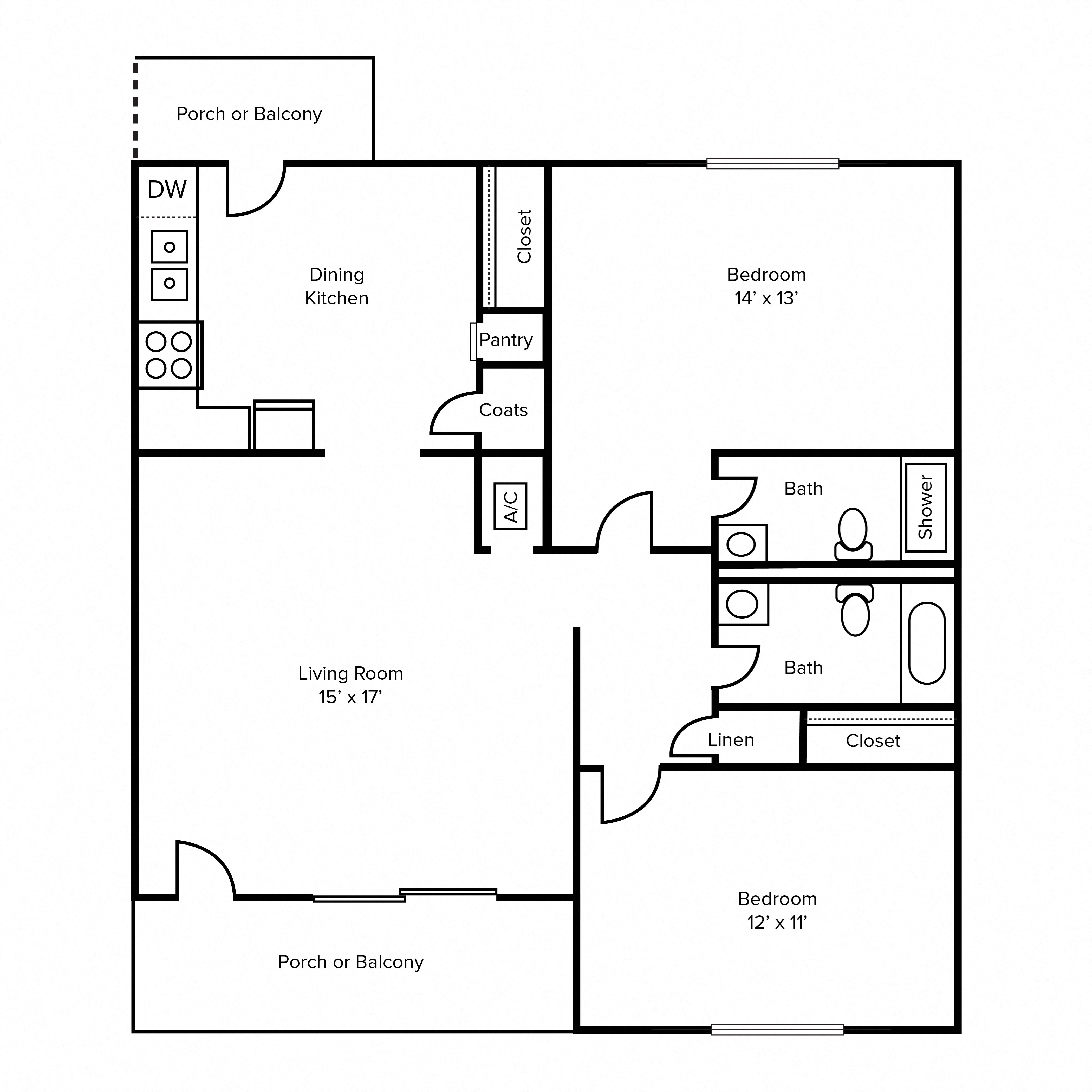 Floor Plans of Galleria Courtyards in Smyrna, GA